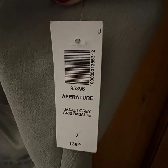 ARITZIA Aperature Tie-Back Dress NWT SIZE 0 Color Basalt Grey - Picture 7 of 8